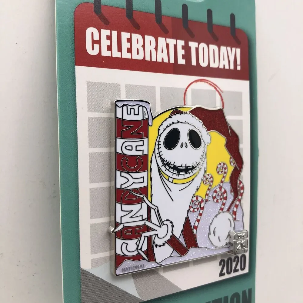 Disney Parks LE Pin Jack Skellington Nightmare Before Christmas Candy Cane Day